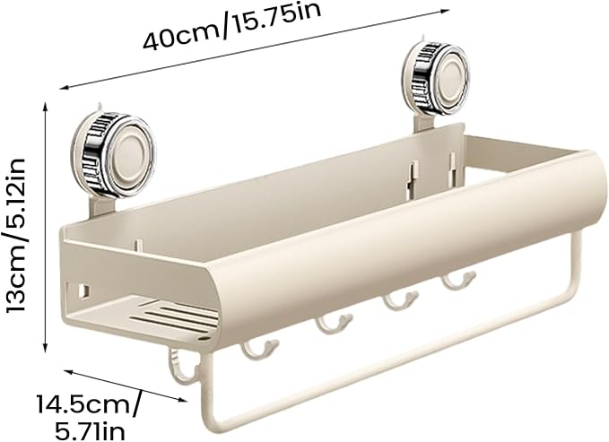 Bathroom Rack - Drill Free Shower Organizer, Rustproof Shelf, Adhesive Wall - Image 7