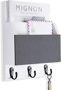 Key and Mail Holder for Wall Mount, Entryway Mail Holder by Lucundm