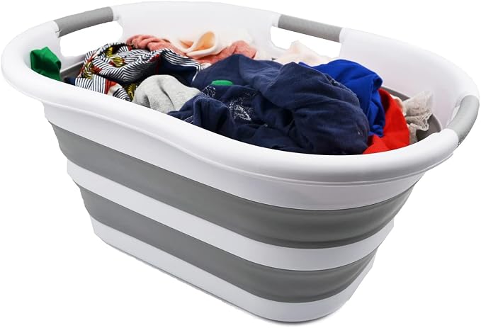 SAMMART 40L Collapsible Plastic Laundry Basket - Image 6