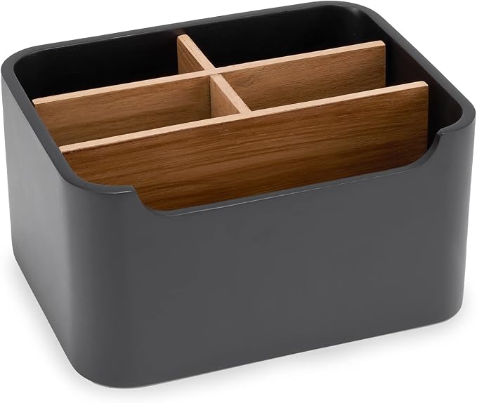 Stylish Desk Organizer and Remote Control Holder in Black by SZYRL