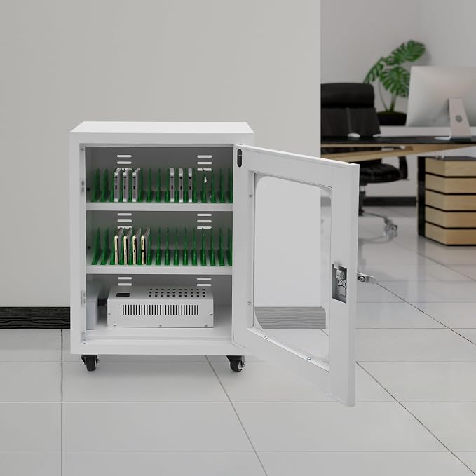 30 Slots Cell Phones Charging Station, Rechargeable Cellphone Locker Storage - Image 2