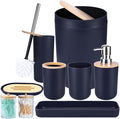 iMucci Bathroom Accessories Set Navy Blue Bathroom Decor Sets by DancingaColorfulLifeinSpiritualWorld