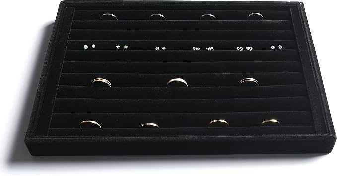 Frebeauty Stackable Velvet Jewelry Organizer Trays - Image 5