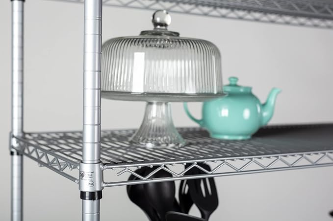 Omega 14" Deep x 30" Wide x 96" High 3 Tier Gray Starter Shelving Unit - Image 4