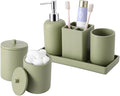 Resin 6 Pcs Green Bathroom Set Complete by BetterbathroomwithXLHOME