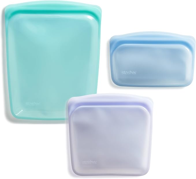 Stasher Premium Silicone Reusable Food Storage Bags, Lunch Bag, Travel by Stasher