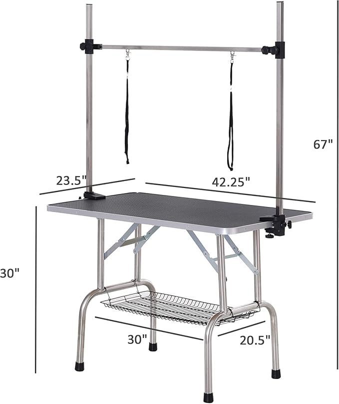 42" Dog Grooming Table Foldable Pet Grooming Tables - Image 2