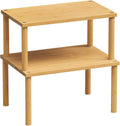 Cabinet Organizer Shelf, Kitchen Counter Shelves, Bamboo Stackable Expandable by VERTORGAN