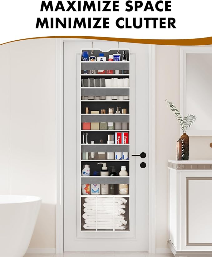 2-Pack Over The Door Organizer Hanging 6-Shelf Storage Organizer - Image 7