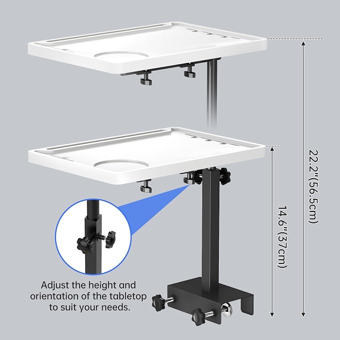 NiHome Height-Adjustable Bedside Shelf - Image 9