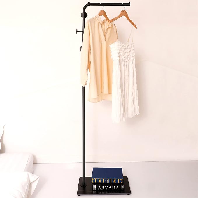 Metal Coat Rack Stand Black Coat Tree Free Standing - Image 6