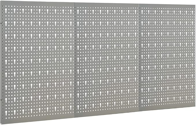 Wall-Mounted Peg Boards 3 pcs 15.7"x22.8" Steel 145349 - Image 2