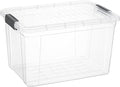 Superio Clear Storage Box with Lid, 26.5 Quart Plastic Container Bins by Superio