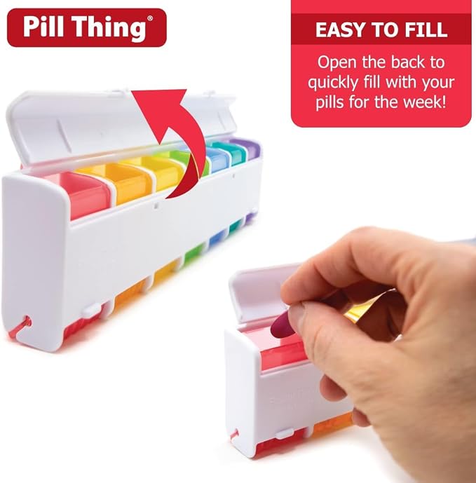 7 Times a Day Weekly Pill Box Organizer Case, Secure 7X Pillbox - Image 7