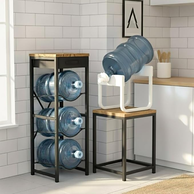 5 Gallon Water Jug Stand & Holder – 3-Tier Water Bottle Rack Organizer - Image 8