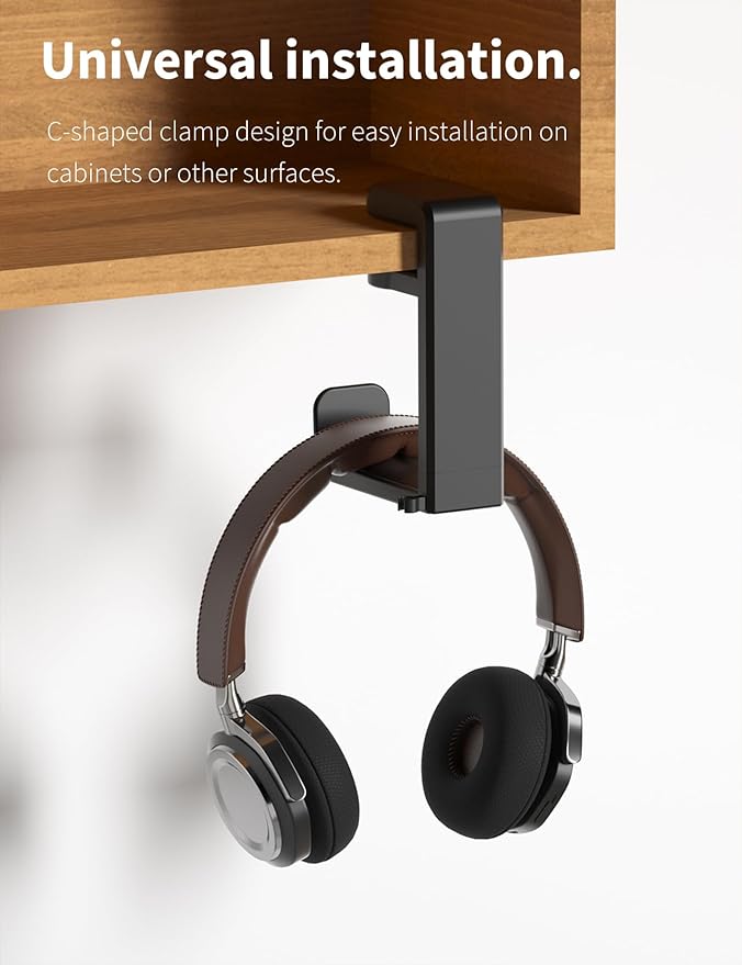 Headphone Hook - Under Desk Headphone Holder - Image 3