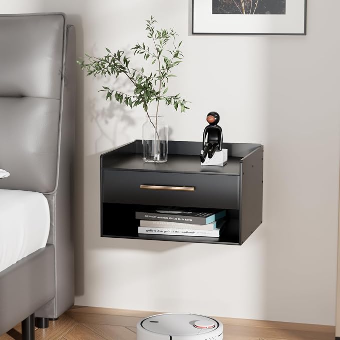 Bamboo Floating Nightstand by Dexgva