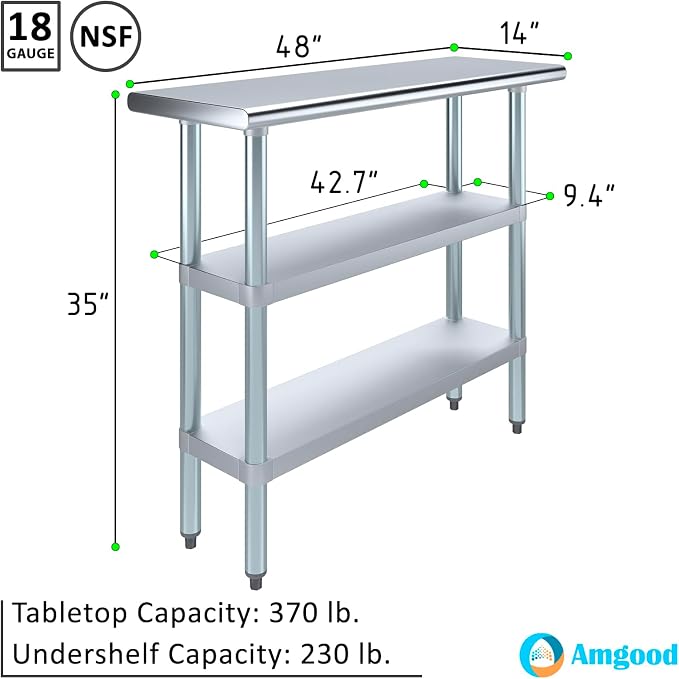 AmGood Stainless Steel Work Table - Image 3