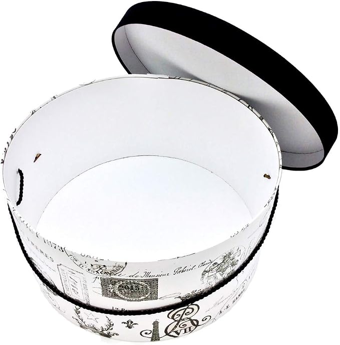 Sarah's Hat Boxes Classic Paris Hat Box – 12.75" x 6.5" Handmade in USA – - Image 4