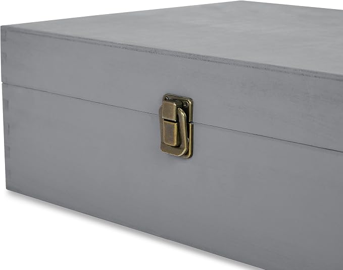 makerflo XL Grey Pine Wood Memory Box - Image 4
