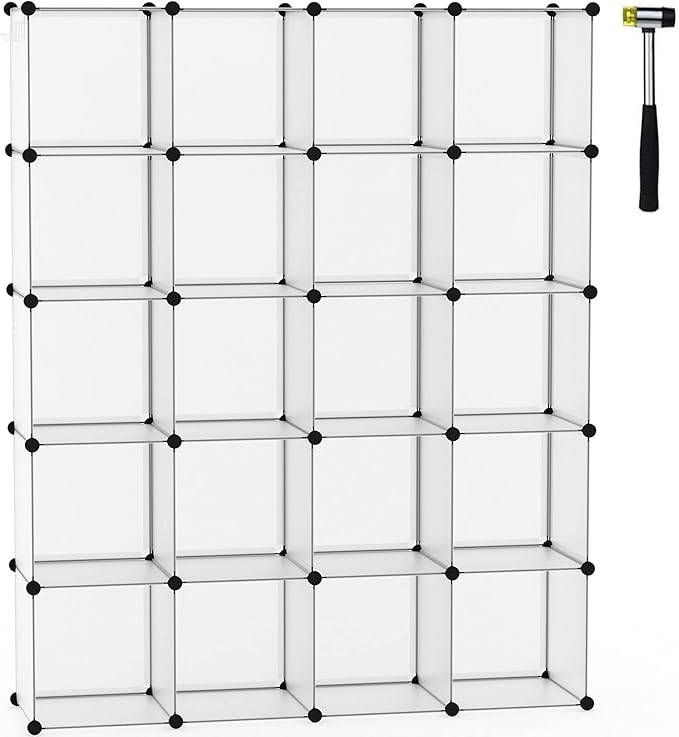 C&AHOME Cube Storage Organizer, 20-Cube Shelves Units, Closet Cabinet, DIY by CAHOME