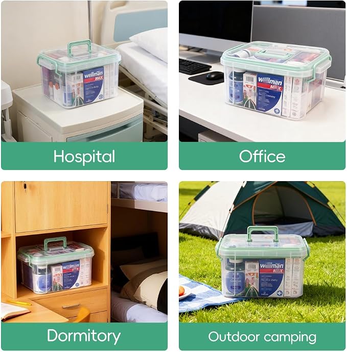 DOUKE 15qt Clear Medicine Organizer Storage Box - Image 7