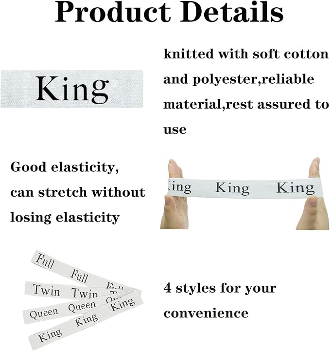 8 Pieces Bed Sheet Organizer Bands, Sheet Organizers and Storage Label Bands - Image 4