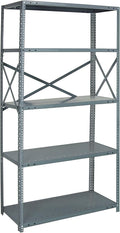 Quantum Storage Systems 75-1236-5 IRONMAN Solid Heavy Duty 5 Shelves 75" H x by QuantumStorageSystems