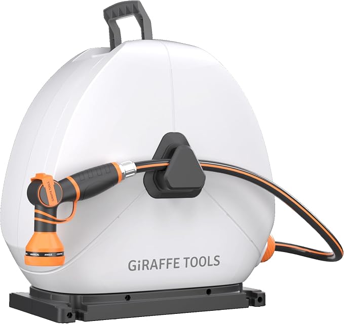 Giraffe Tools Heavy Duty Retractable Hose Reel, 5/8" x 92FT Automatic Rewind by GiraffeTools