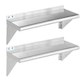 ROCKPOINT Stainless Steel Shelf 12 x 30 Inches 280lb, 2 Pack NSF Metal by ROCKPOINT
