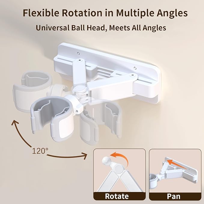 Wall Mount Hair Dryer for Bathroom, Adjustable Hands-Free Blow Dryer Stand - Image 4