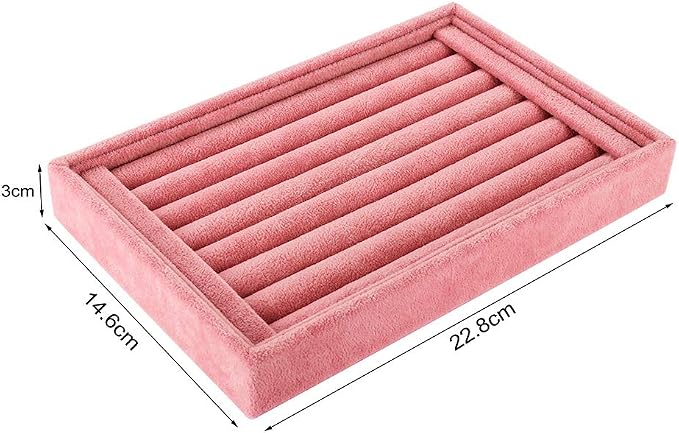 Valyria Velvet 7 Slots Ring Earrings Trays Showcase Display Jewelry Organizer - Image 4