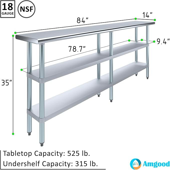 AmGood Stainless Steel Work Table - Image 3
