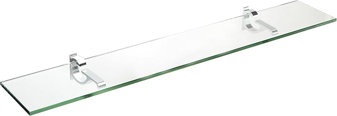 Spancraft Glass M-4.75x12-Chrome Monarch Glass Shelf, 4.75" x 12" by Spancraft