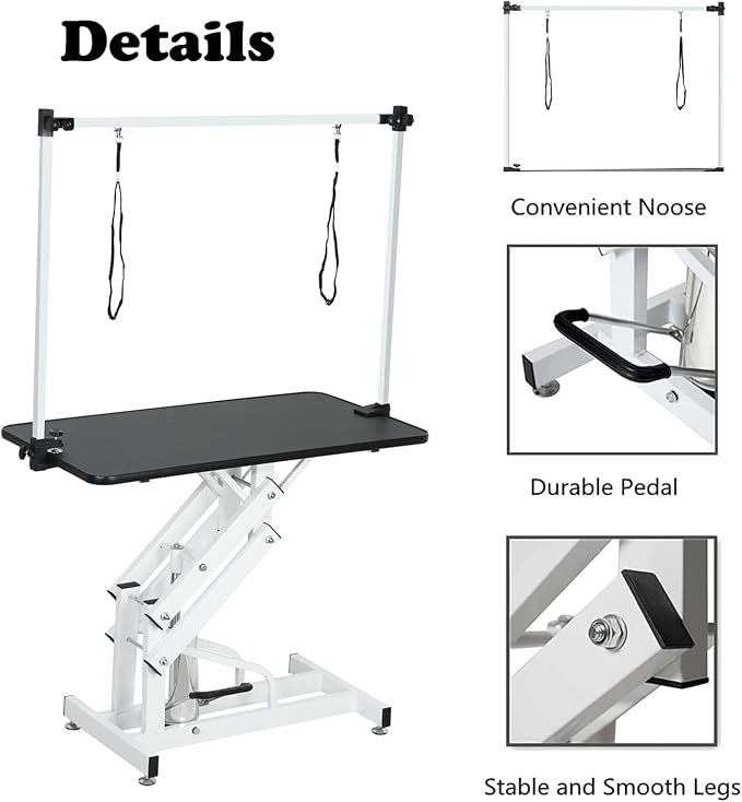 Hydraulic Dog Pet Grooming Table, 42 Inch Heavy Duty Z Lift Structure - Image 6