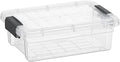 Superio Clear Storage Box with Lid, 4.5 Quart Plastic Container Bins by Superio