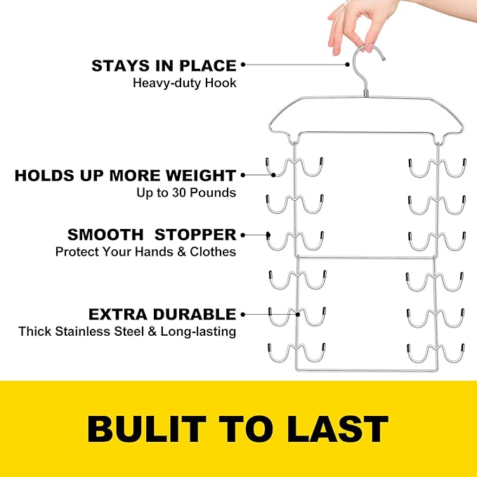 2 Pack Closet Organizers-and Storage, 6 Tier Tank Top Hangers Space Saving - Image 3