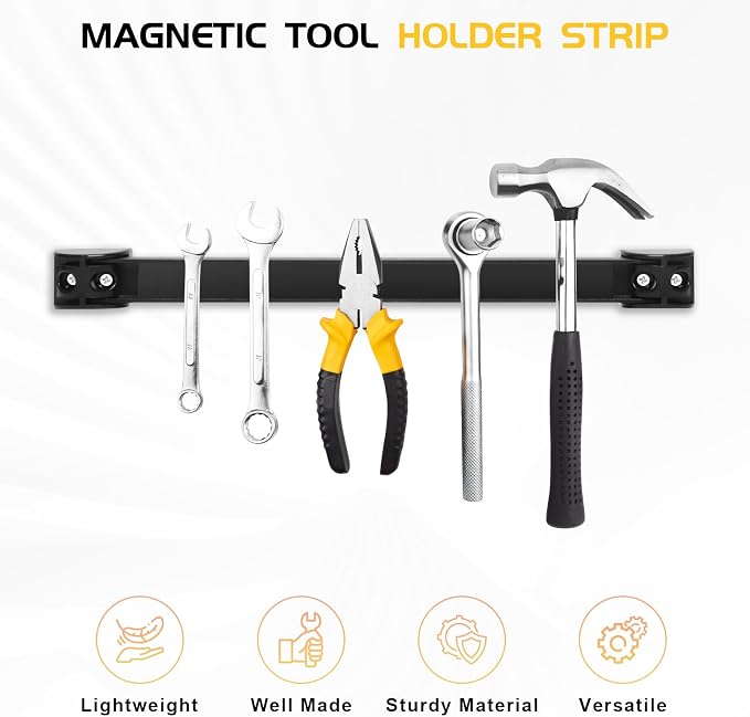 DGSL Magnetic Tool Holder Strip 4 Pack, 12 In Heavy Duty Tool Organizer - Image 4