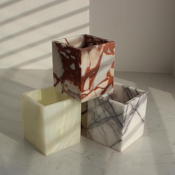 Natural Lilac Marble Toothbrush Holders - Image 5