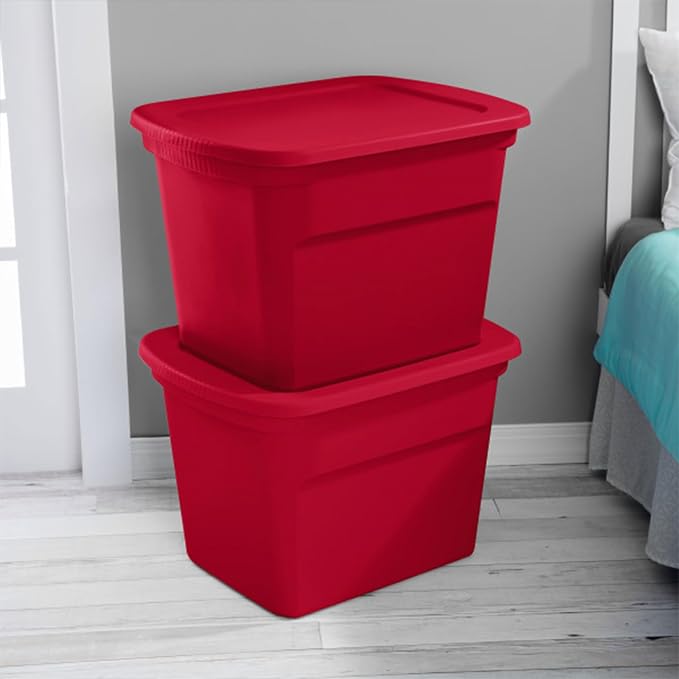 Sterilite 18 Gallon Stackable Storage Tote Container, Seasonal Home Decor - Image 7