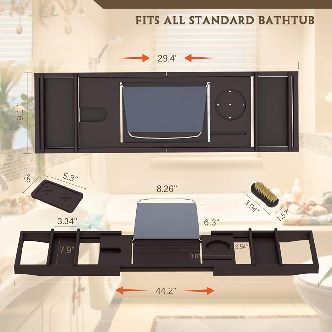 Bathtub Caddy Tray for Luxury Bath - Image 6