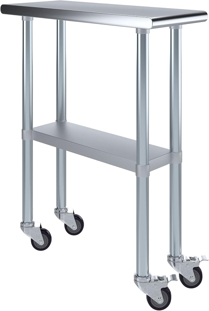 AmGood 12" Long x 30" Deep Stainless Steel Table by AmGood