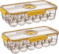 CottonColors Egg Holder for Fridge 18 Egg Container for Refrigerator Plastic by CottonColors