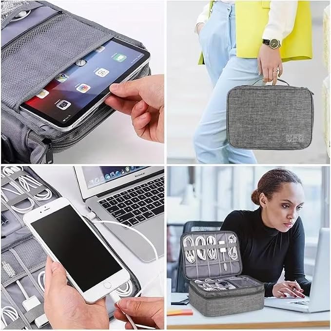Travel Cable Organizer Bag for Electronics Accessories Portable Tech Carrying - Image 7