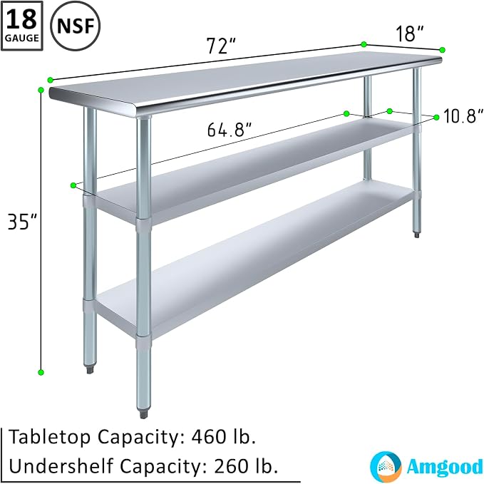 AmGood Stainless Steel Work Table - Image 3