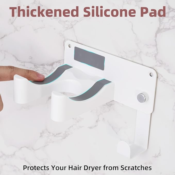 Hair Dryer Holder, Aluminum Alloy Blow Dryer Holder - Image 3