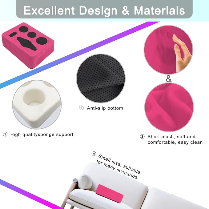 Couch Bed Cup Holder Pillow, Nisdoing 5 Hole Couch Drink Holder! Keep Drinks - Image 7