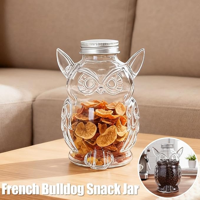 Owl Treat Jar, Airtight Glass Snack Container - Image 2