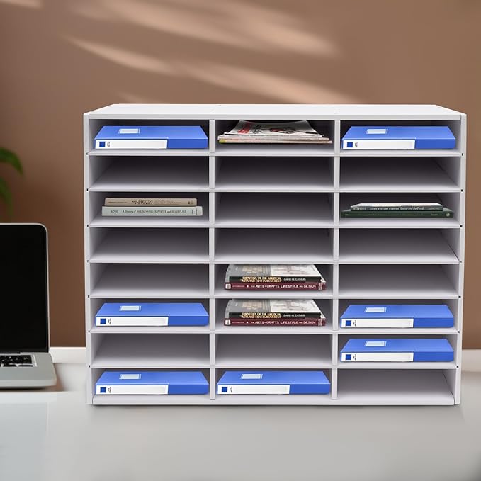 Mail Sorter Organizer, 24 Compartments Mailbox - Image 5