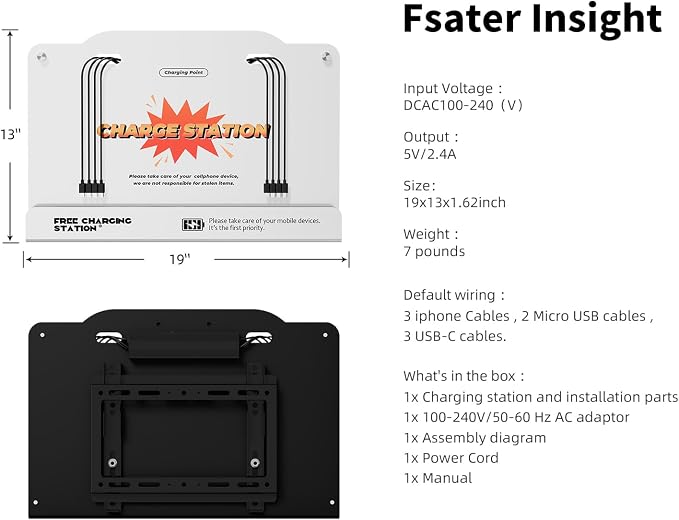 8-Port Wall Mounted Charging Station - Image 5